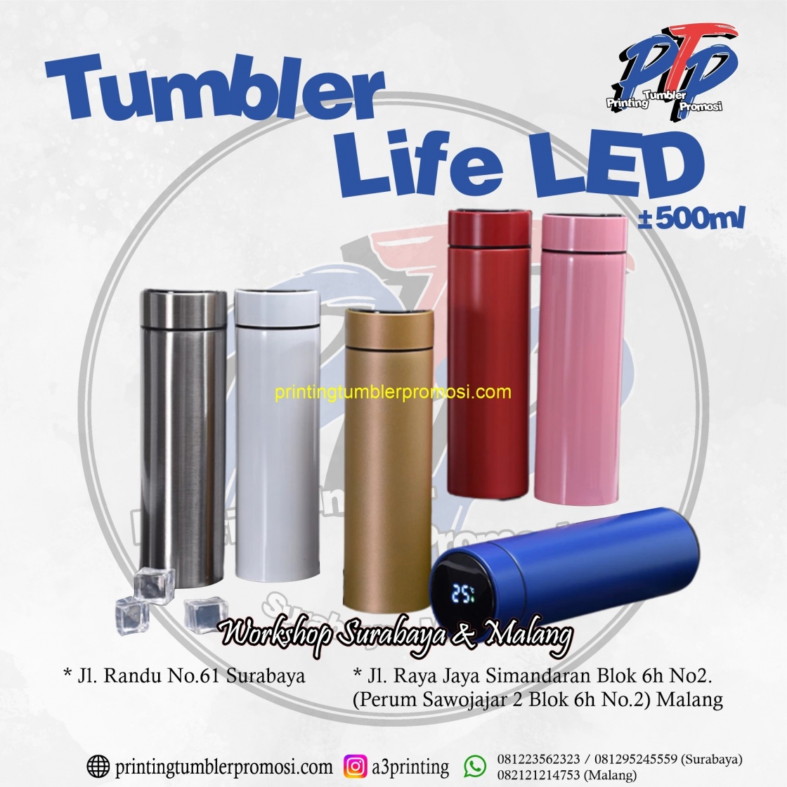 tumbler custom life led