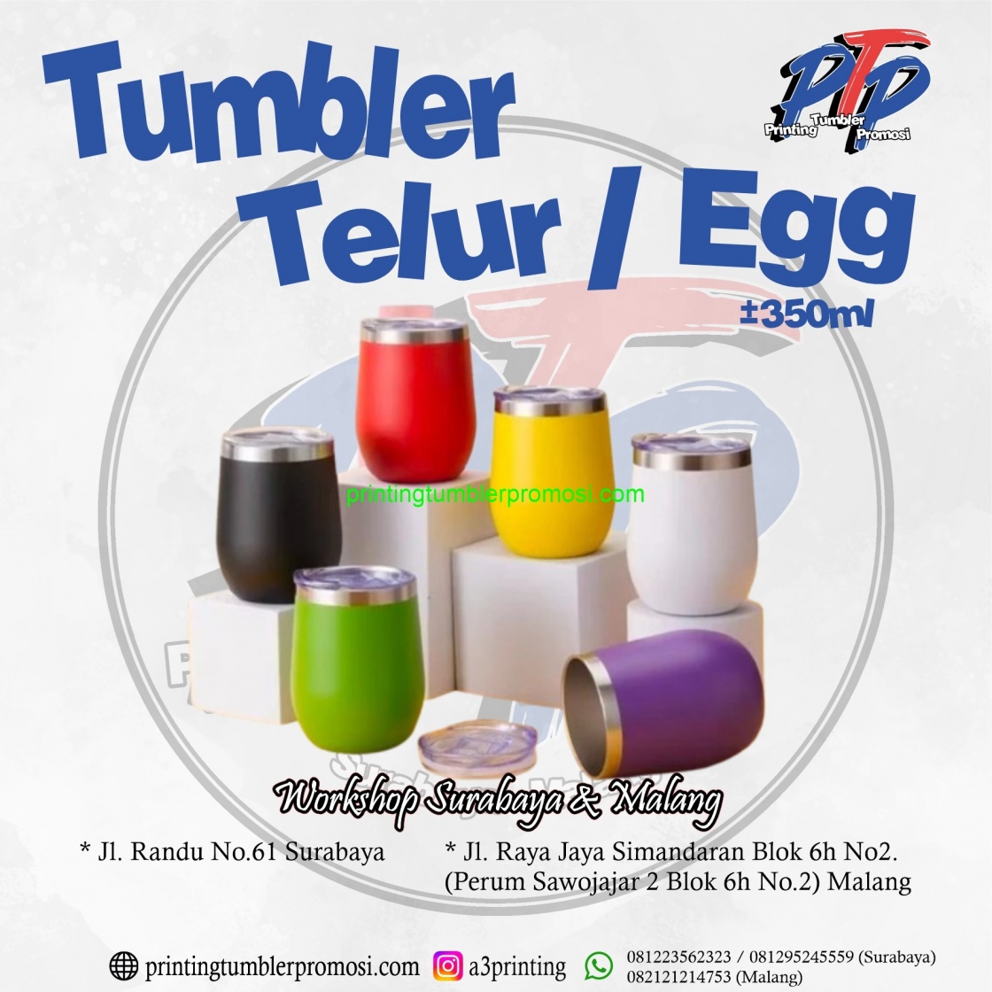 tumbler custom egg / telur